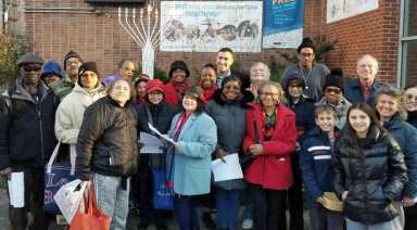 Chanukah celebrated by Dinowitz, Mosholu Montefiore Community Center