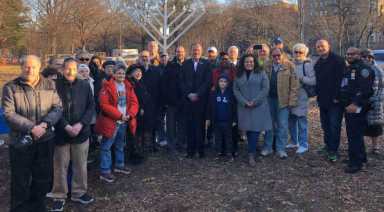 Annual Menorah Lighting held at Pelham Plaza