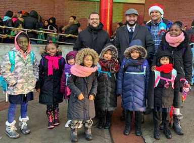 Annual Holiday Toy Giveaway event held by 41st Precinct