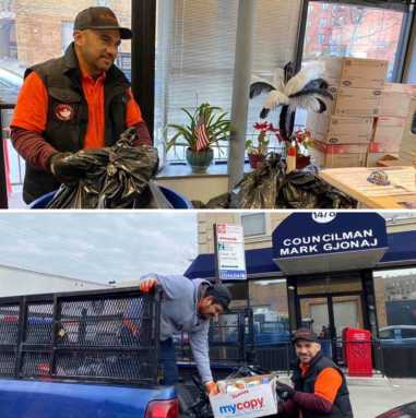 Gjonaj’s PR Earthquake Relief Drive receives donations from St. Raymond School