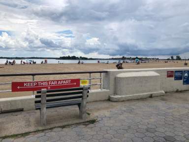 Orchard Beach midday on Wednesday, July 1.
