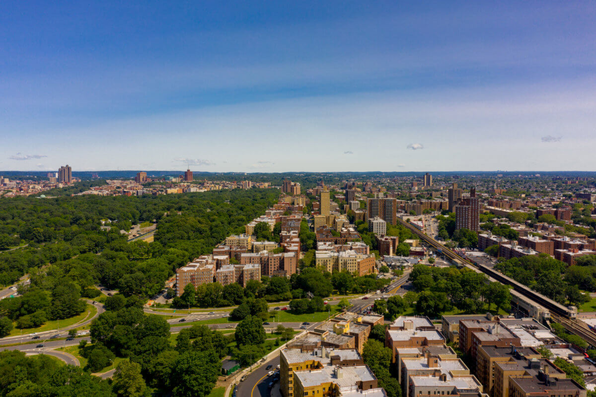 Aerial photos of the Bronx New York