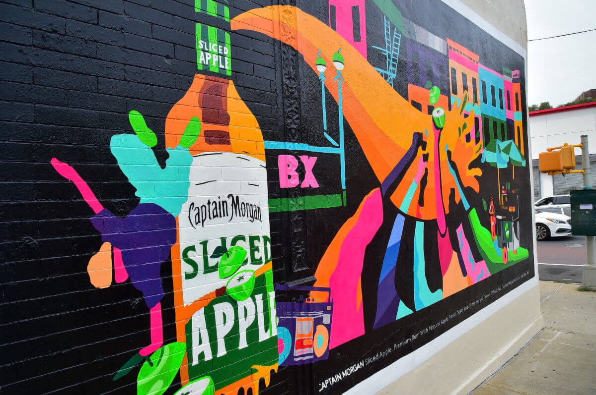 Captain Morgan Commissions Local NYC Artist, Mason Eve, To Celebrate These Communities for The Launch of Captain Morgan Sliced Apple (Bronx & Queens, NYC)