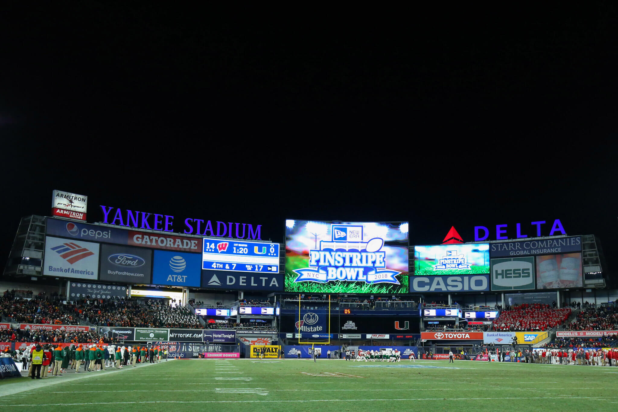 College football’s Pinstripe Bowl at Yankee Stadium cancelled due to