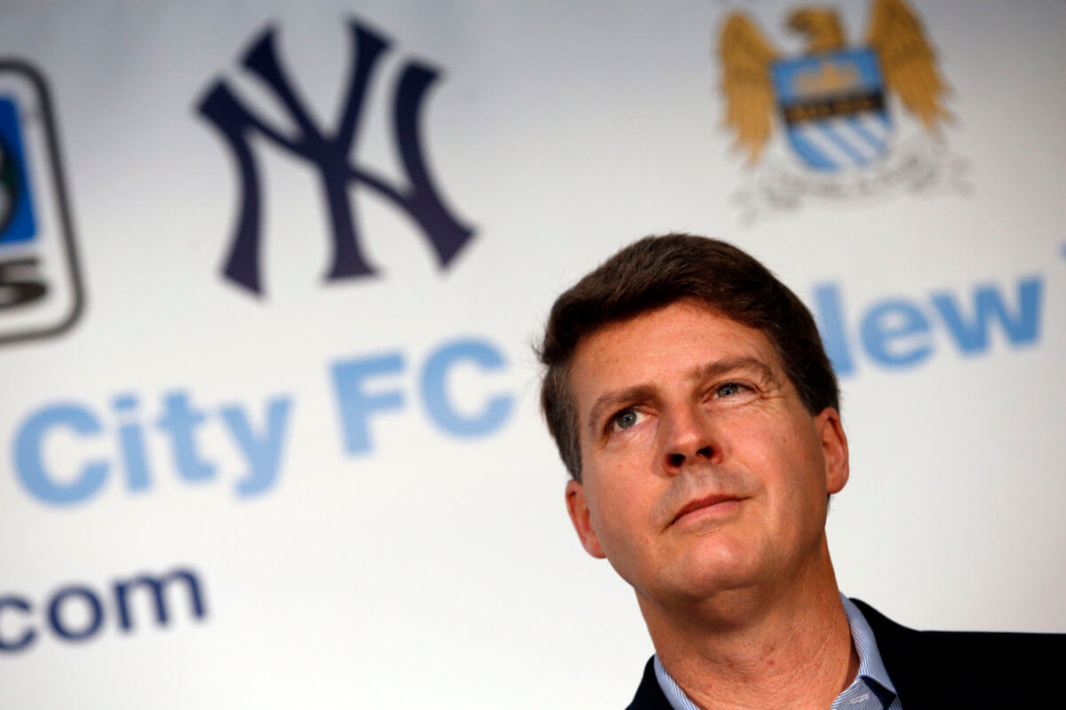New York Yankees Managing General Partner Steinbrenner attends a news conference in New York