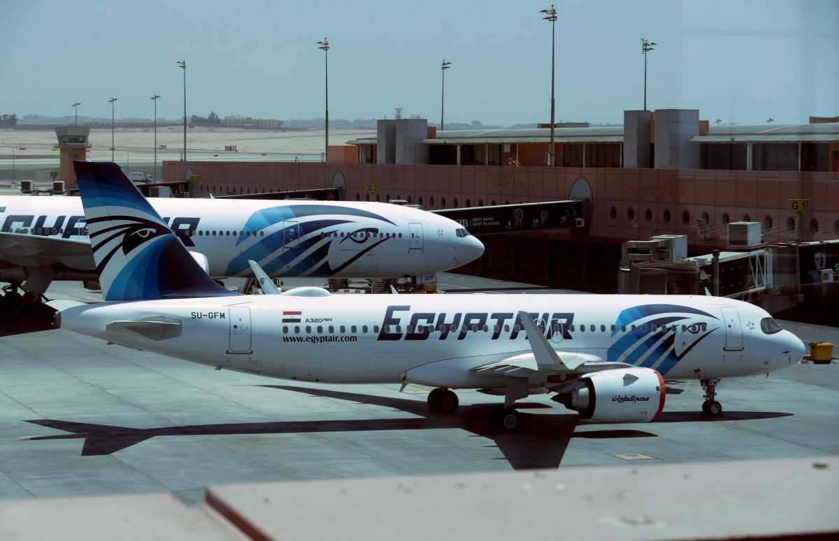 FILE PHOTO: Outbreak of the coronavirus disease (COVID-19), at Cairo International Airport