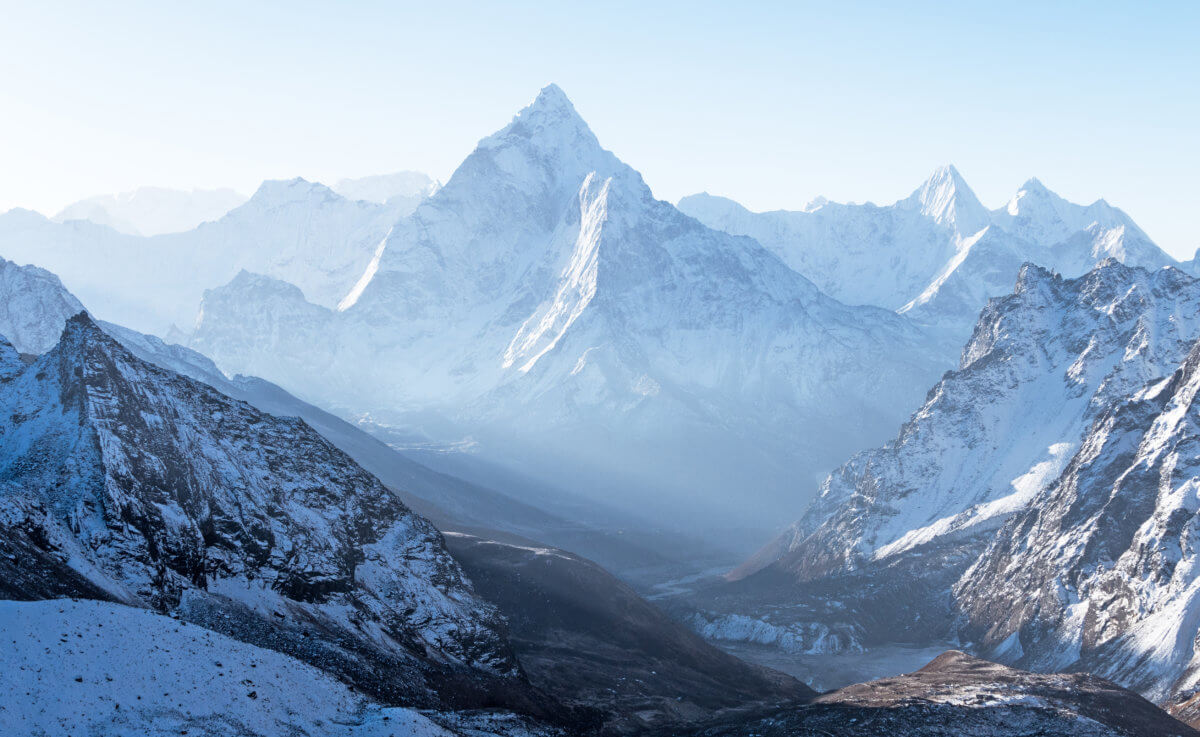 Ama Dablam Peak Sunrise Himalayas Mountains