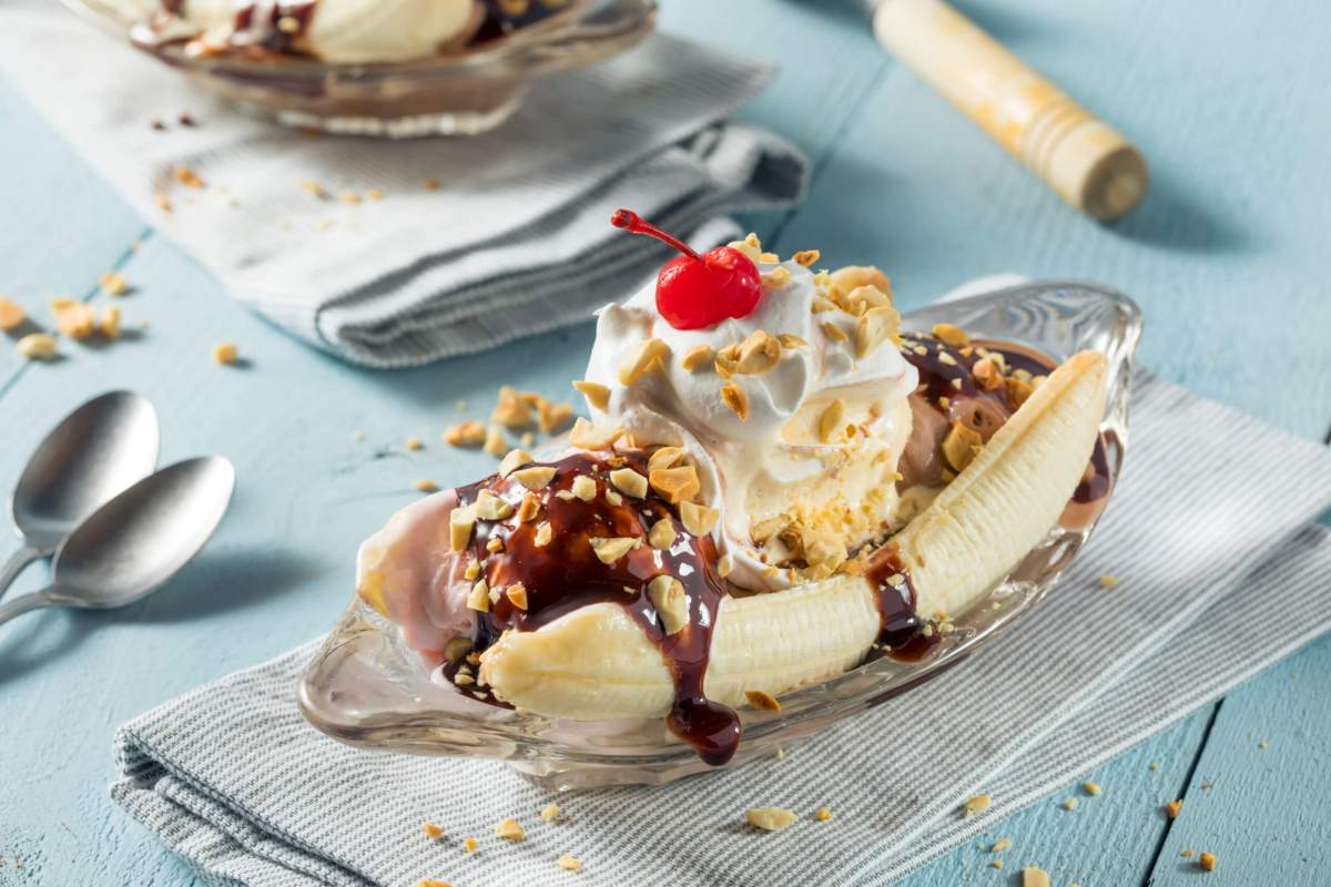 Sweet Homemade Banana Split Sundae