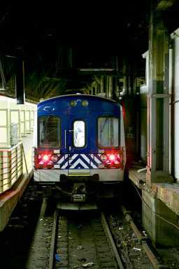 Train stopping at the station platform