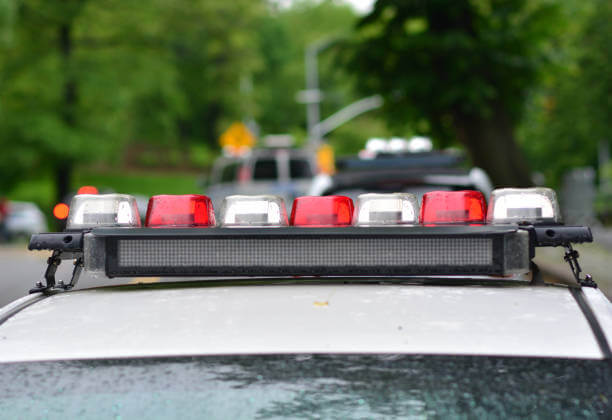 Cop lights up close in central park NYC