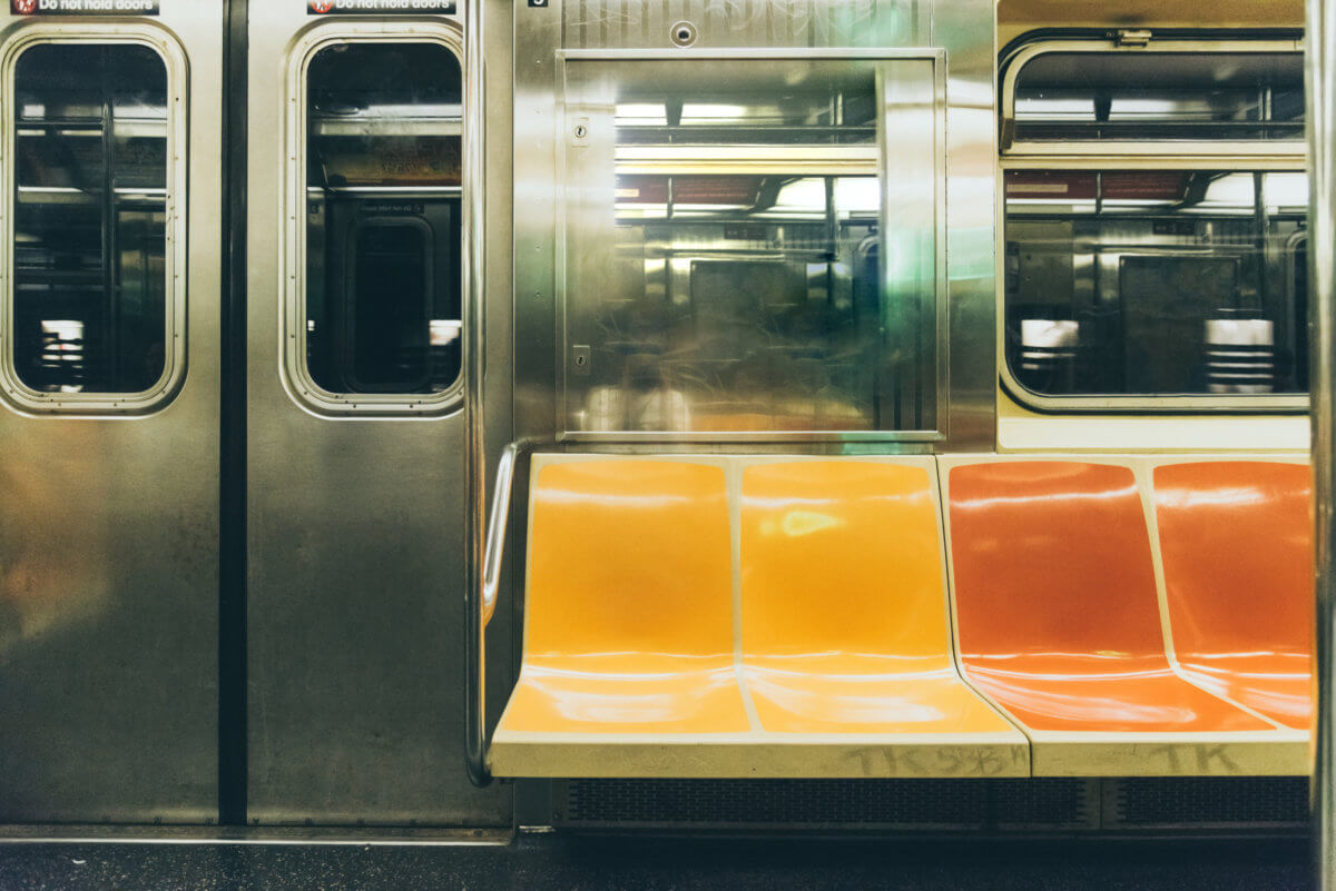 Empty Subway Train in New York