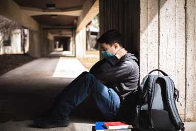 Young Student Battling With Mental Health Issues