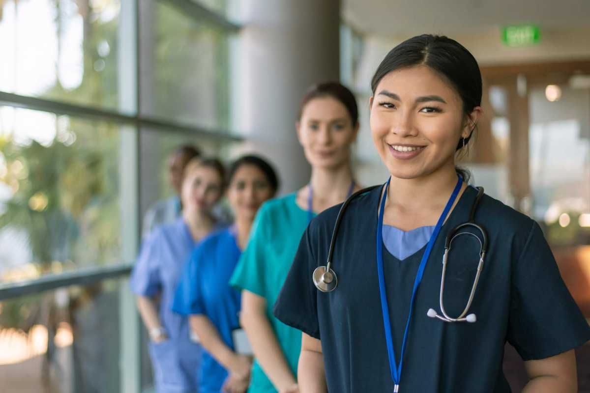 Multi-ethnic team of doctors