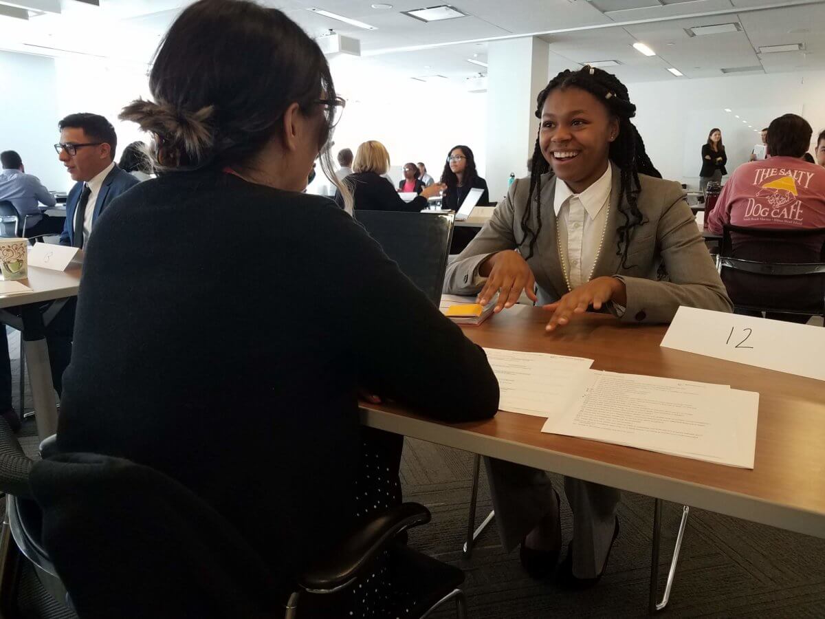 Mock Interview Day – Intern Smiling