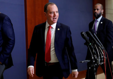 FILE PHOTO: Representative Adam Schiff arrives for national security briefing for members of Congress about how Russian election interference on Capitol Hill in Washington