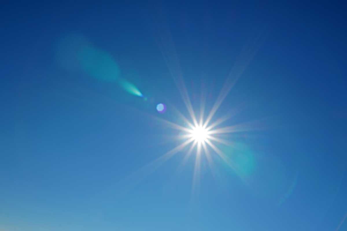 Blue sky and sunbeam