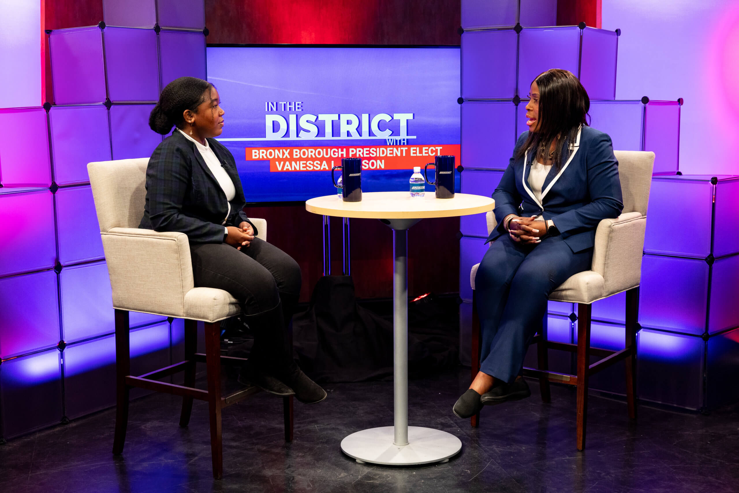 Beep-elect Vanessa Gibson visits new BronxNet studios – Bronx Times