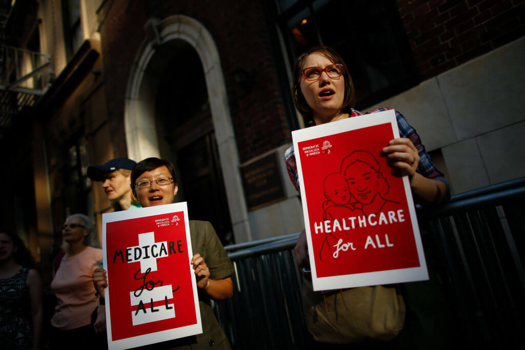 Protestors Rally Against Trumpcare In New York City