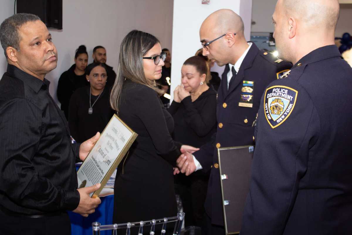 Members of Detective Rivera’s family at the event. photo by Jewel Webber