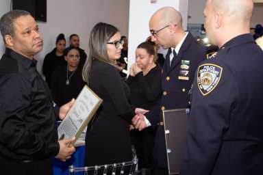 Members of Detective Rivera’s family at the event. photo by Jewel Webber