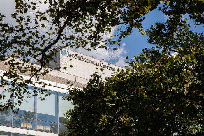 Jacobi Medical Center sign