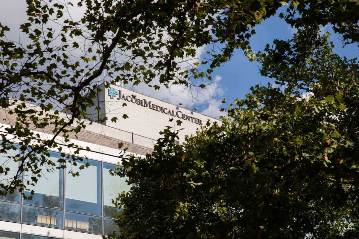 Jacobi Medical Center sign