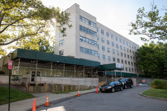 building on hospital campus