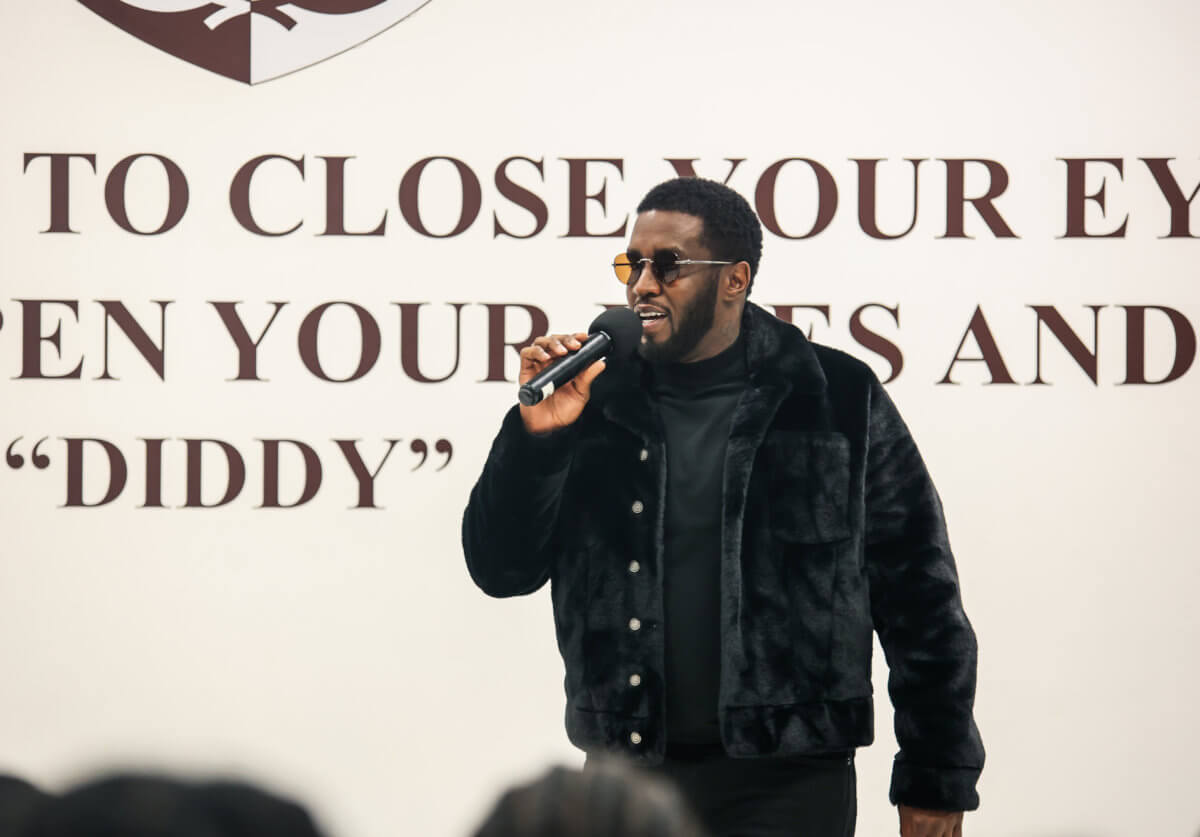 Sean "Diddy" Combs speaks at Capital Preparatory Bronx Charter School on Tuesday, Oct. 18, 2022.