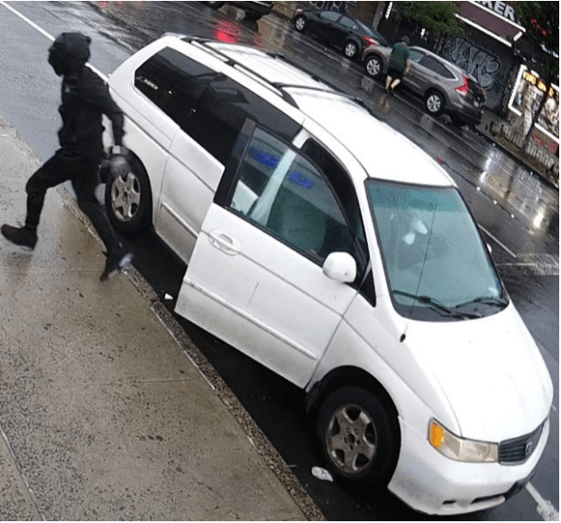 Surveillance video shows Elhorin Yisreal robbing a post office in the Unionport Bronx area on Sept. 6, 2022.