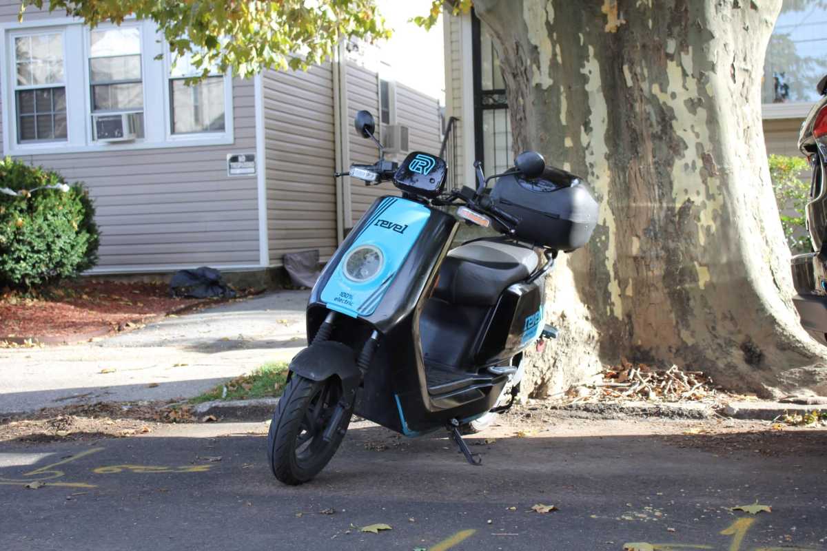 moped on the street