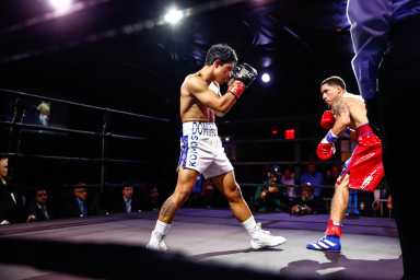 Andy Dominguez, a Bronx-born pro fighter, is set to participate in a holiday match in Times Square on Wednesday, Dec. 21.