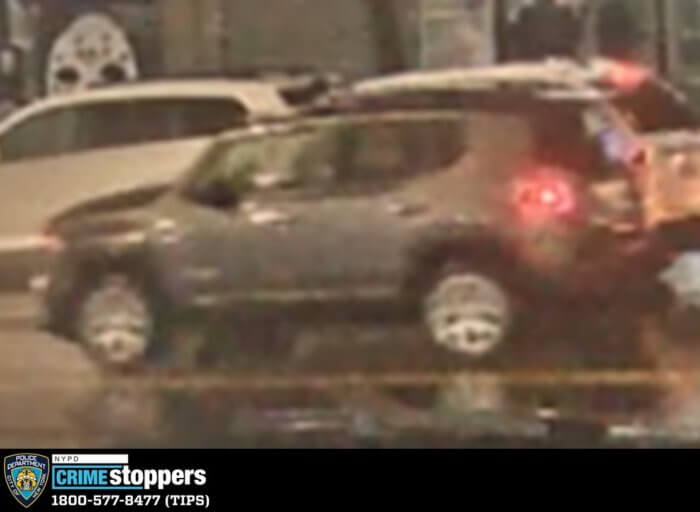 The NYPD is looking for a gray Jeep Renegade in connection to the homicide of a 15-year-old Bronx boy on Jan. 19, 2023. 