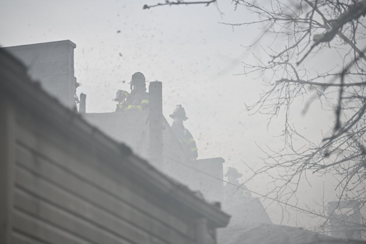 FDNY personnel are seen responding to a fire in the Bronx on Monday, Jan. 30, 2023.