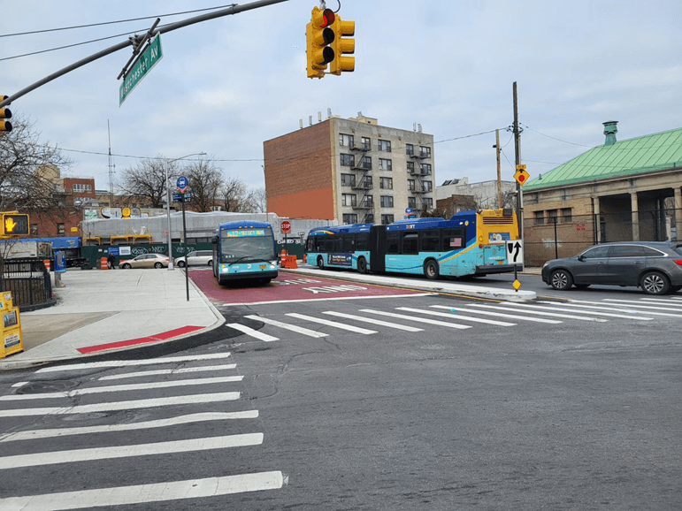 photo of a bus on a bus lane