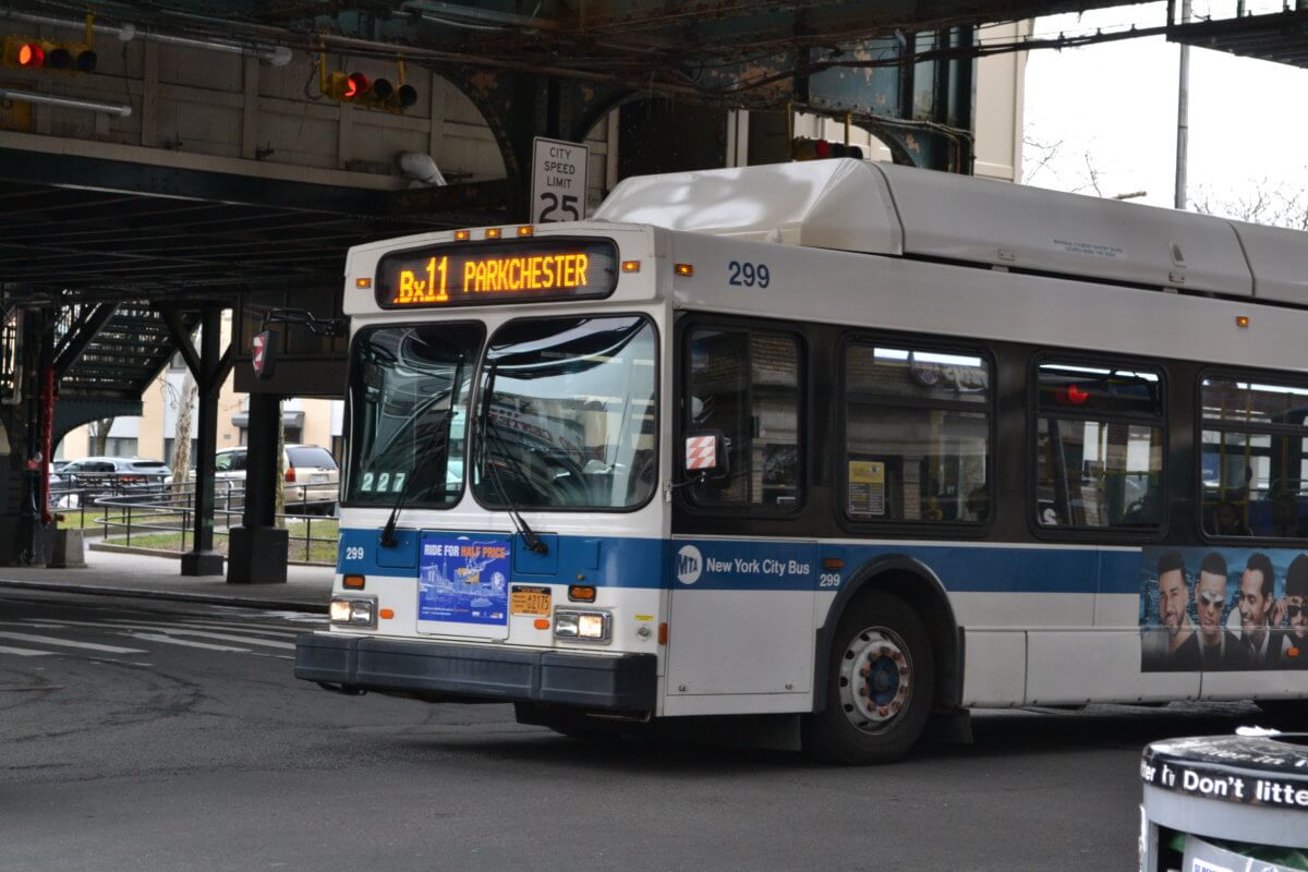 Bx11 bus on the street