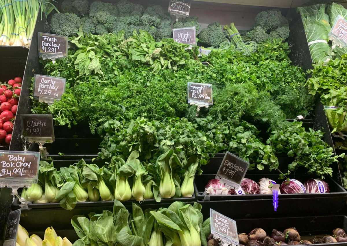 Fresh produce is seen at a grocery store.
