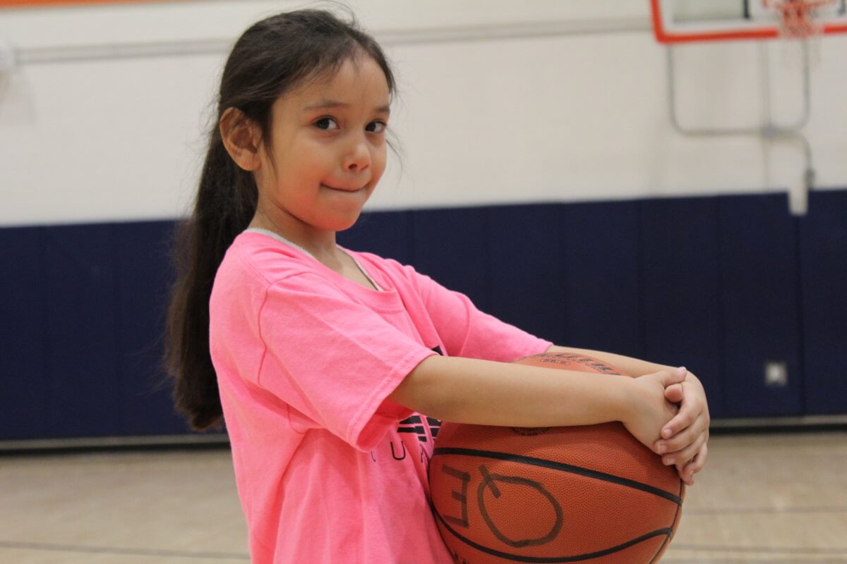 Grow Our Game basketball players work on the fundamentals during their practice in East New York, Brooklyn on Saturday, Dec. 10, 2022.