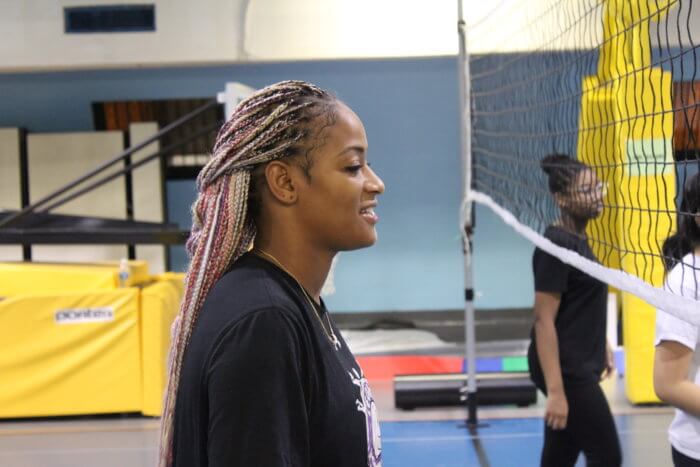 Edeana Martinez leads a drill during a Legacy Volleyball Club practice in Belmont on Monday, Dec. 12, 2022.