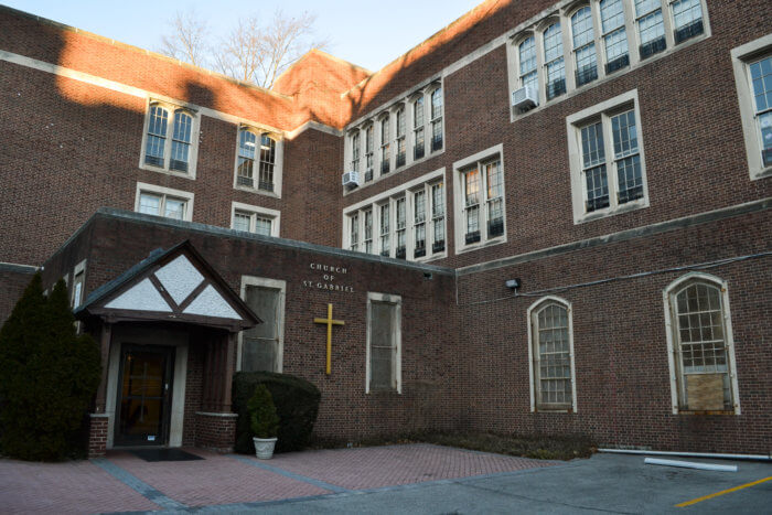 The Church of St. Gabriel is connected to the school on the brink of closure in Riverdale on Tuesday, Feb. 14, 2023. 