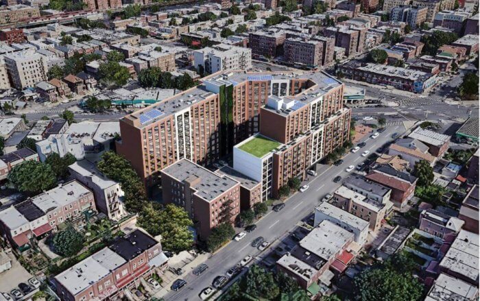 Bronx Borough President Vanessa Gibson recommended approval for a proposed rezoning on Boston Road, which would bring a 333-unit apartment building, pictured.