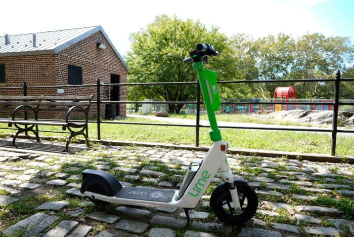 a Lime scooter