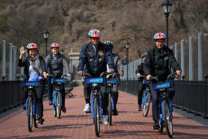 Mayor Eric Adams wants to hear from Bronx residents on how to shape a new seven-mile greenway along the Harlem River. Wednesday, March 22, 2023.