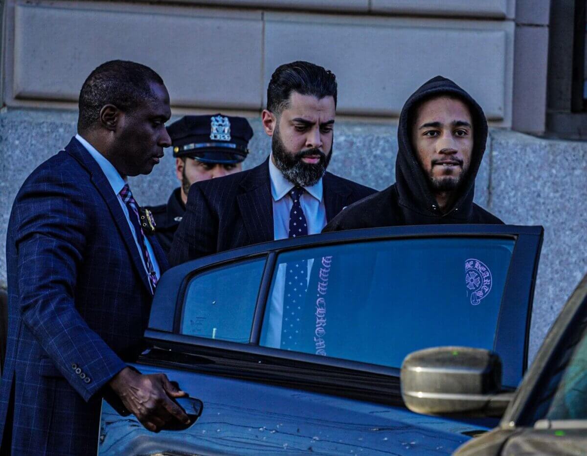 Police cuffed 31-year-old Jahmel Sanders on Tuesday, March 7, 2023, for his alleged connection to a double murder in the Bronx last year.