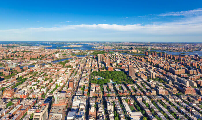 Aerial view of the Bronx, NY