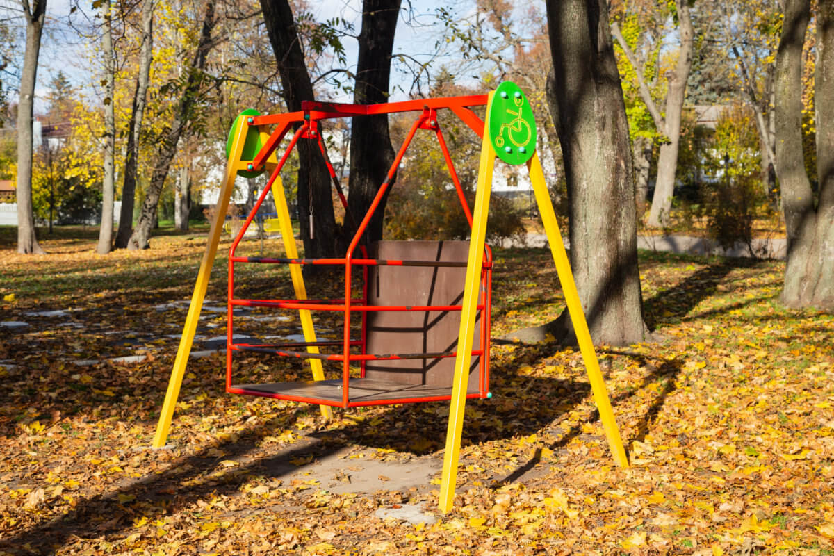 wheelchair-accessible park swing
