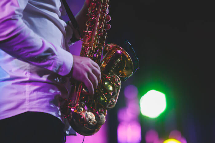 Jazz saxophone musician performance concert