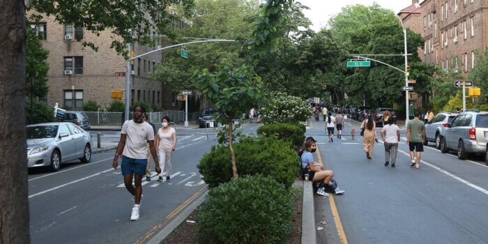 Some Open Streets are entirely closed off to motor vehicles except for emergency services, while others allow access to locals seeking to park or drivers making deliveries.