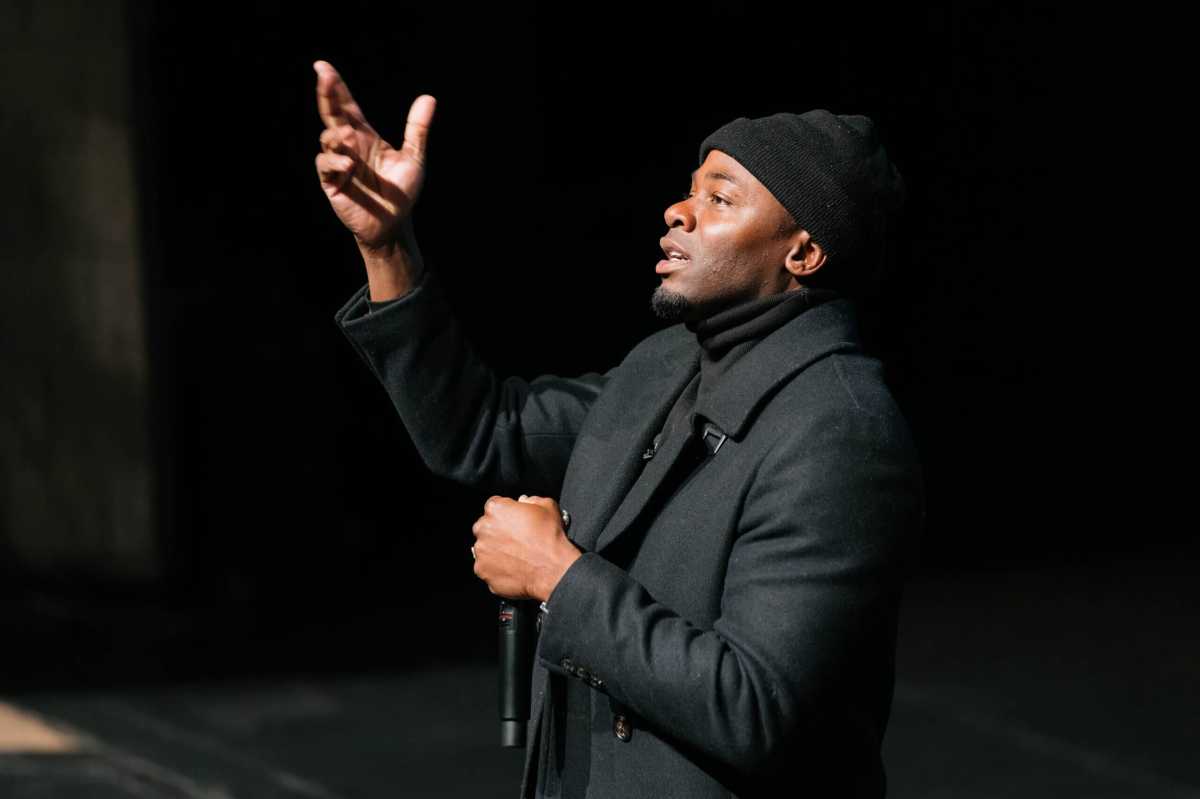 Actor Derek Luke spoke at the Herbert H. Lehman Memorial Lecture at Lehman College on Monday, April 3.