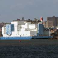 The Vernon C. Bain Correctional Center barge in The Bronx.