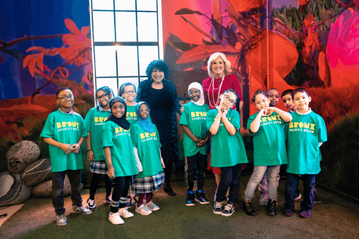 First Lady Jill Biden and Justice Sonia Sotomayor visit Bronx Children's Museum on Wednesday May 3rd, 2023.
